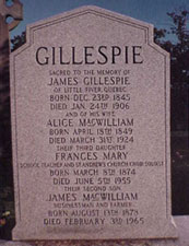 James Gillespie headstone